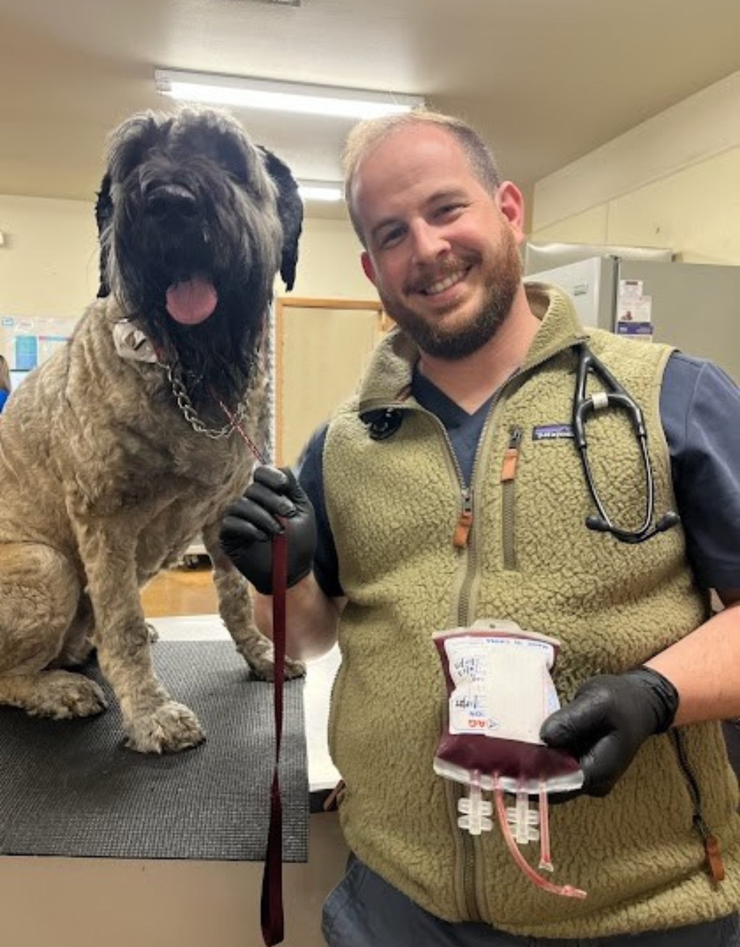 Dr. Joffrion and one of our amazing blood donors