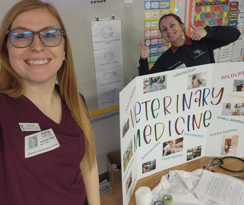 Heather and Dr. Brongo ready to greet their audience 